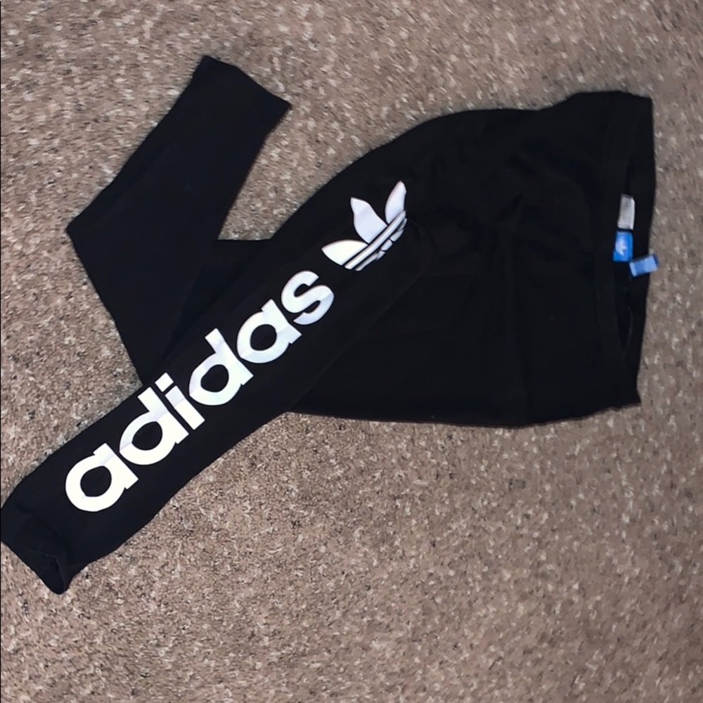 black adidas leggings